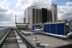 Die Dachterrasse des DB Systel Silberturms