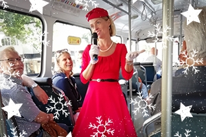 Rockin' around the Christmas tree! - Die weihnachtliche Kostüm-Tour im historischen Oldtimer-Bus