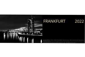 Frankfurt Tischkalender 2022 - 365 Tage Mainmetropole in schwarz-weiß